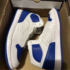 Jordan White and Blue Athletic Shoes